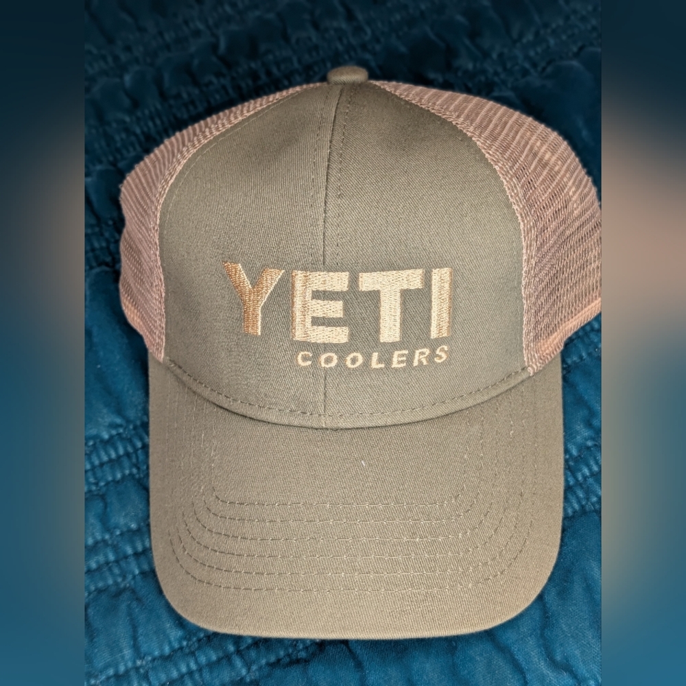 YETI Olive and Tan Trucker Hat